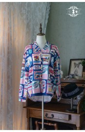 Miss Point Roseberry Print Blouse(Reservation/Full Payment Without Shipping)